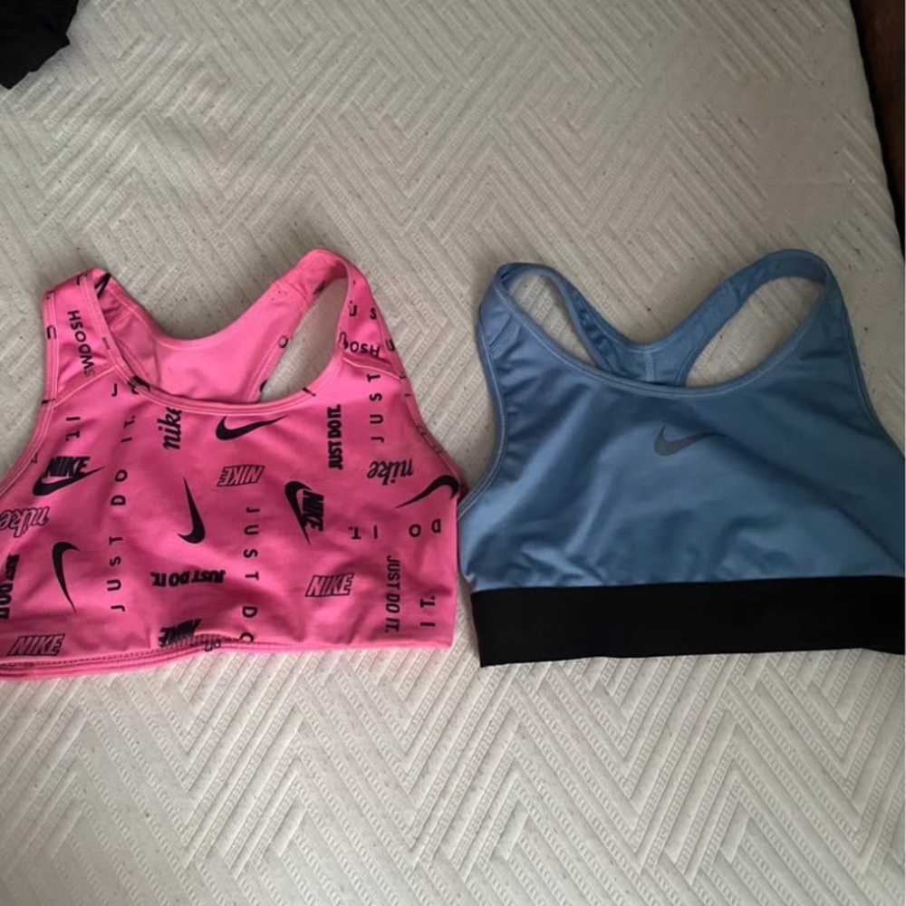 Nike Pink and Blue Athletic Swimwear